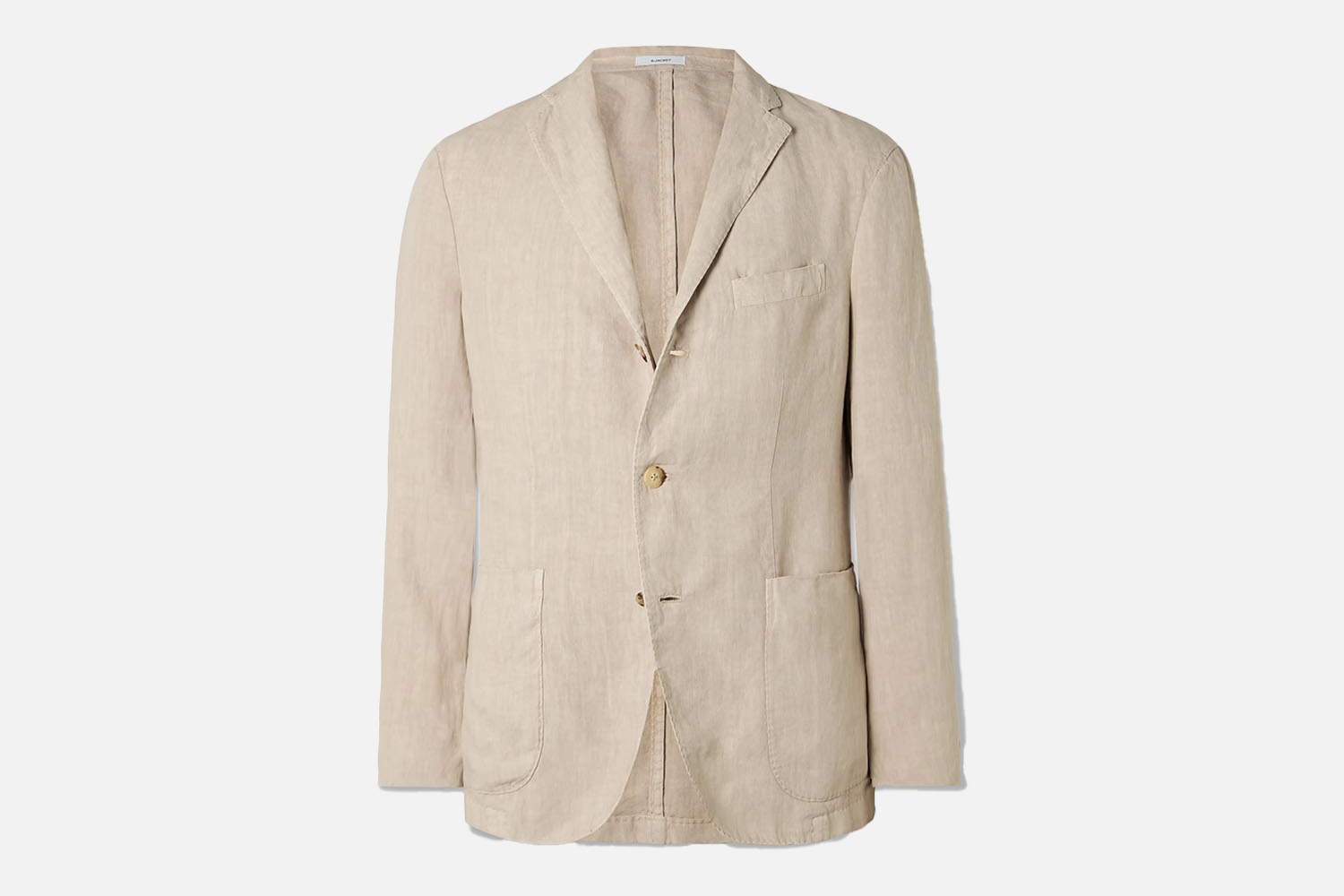 Boglioli Unstructured Garment-Dyed Linen Suit Jacket