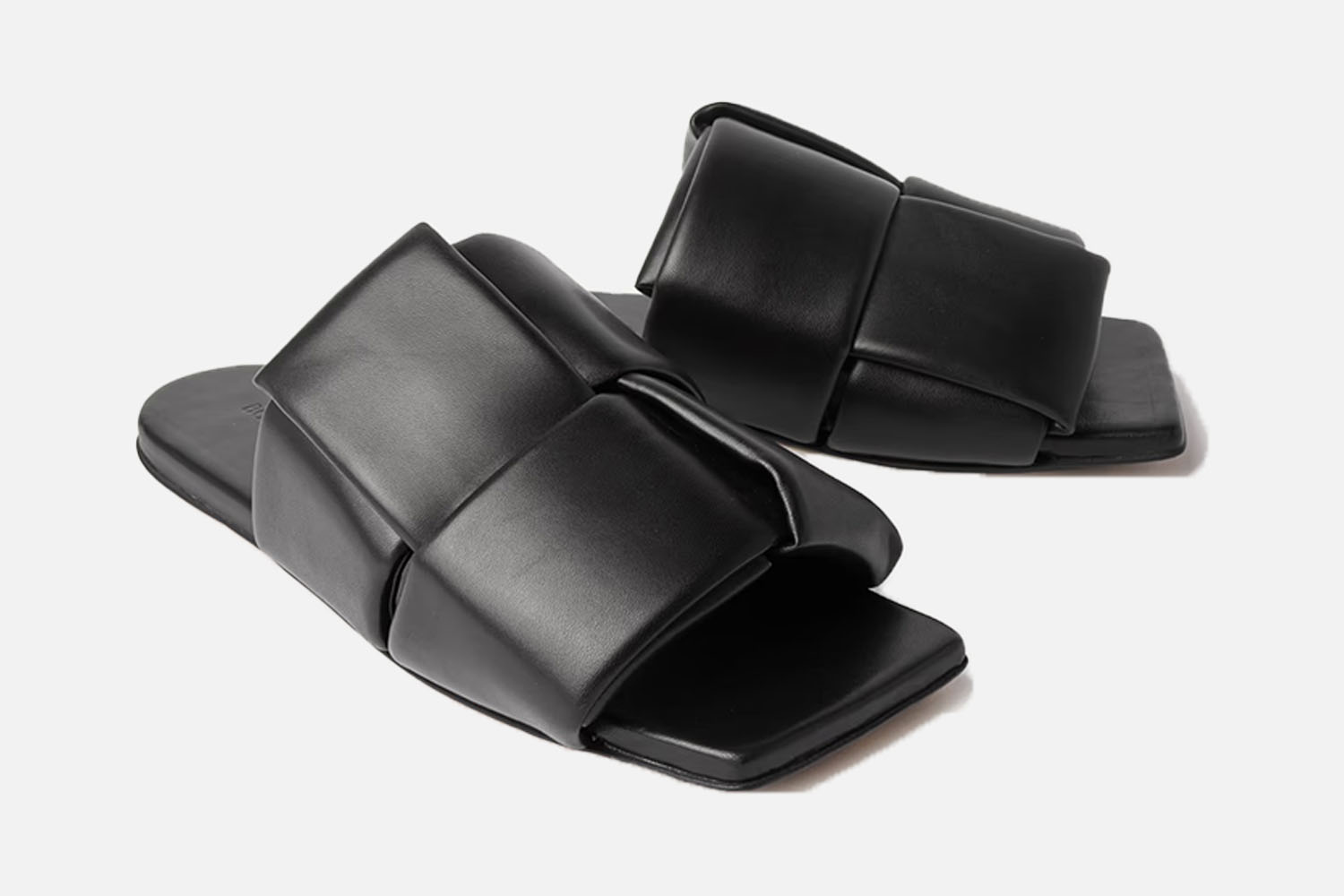 Bottega Veneta Intrecciato Padded Leather Slides
