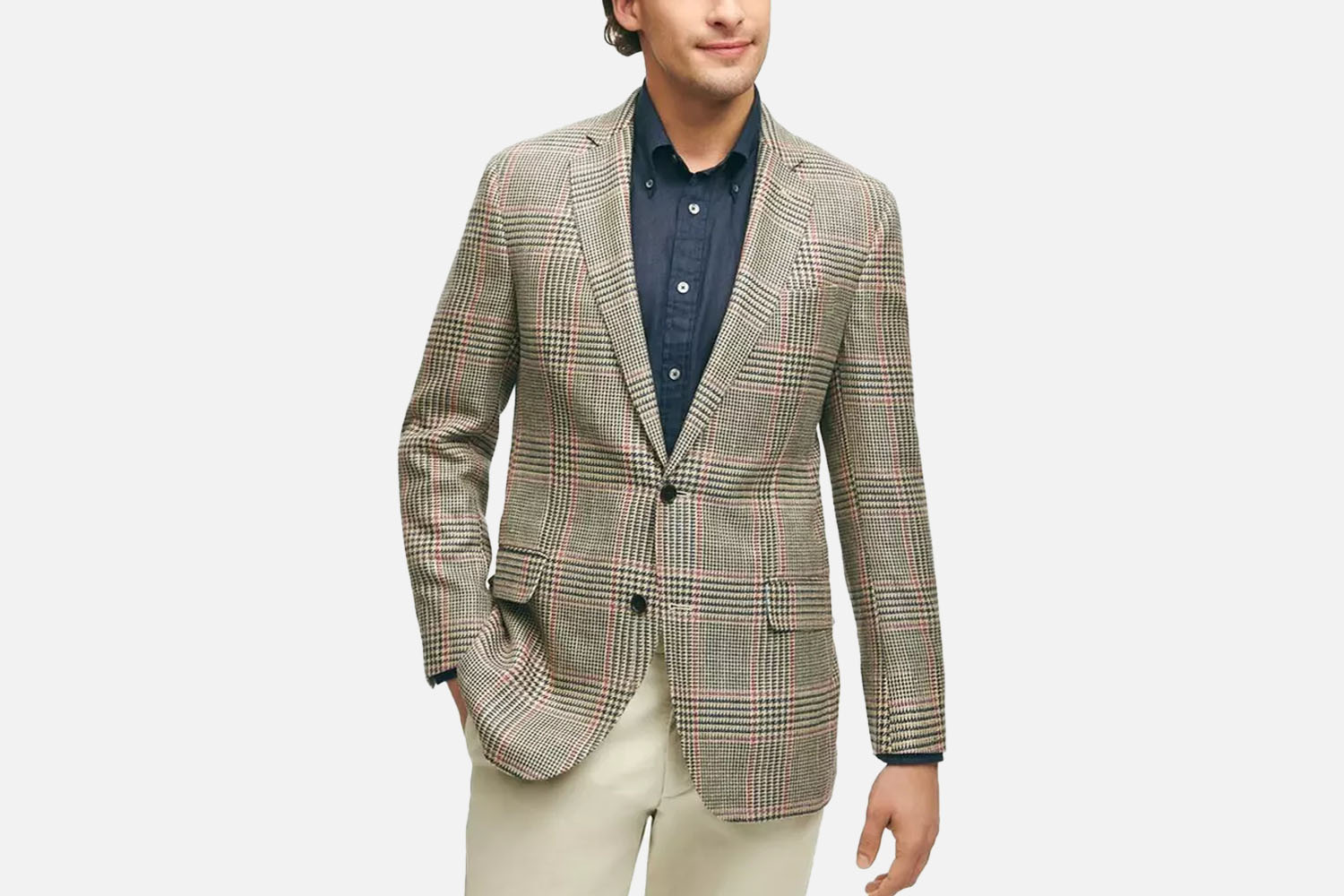 Brooks Brothers Regent Classic-Fit Wool-Silk-Linen Hopsack Sport Coat