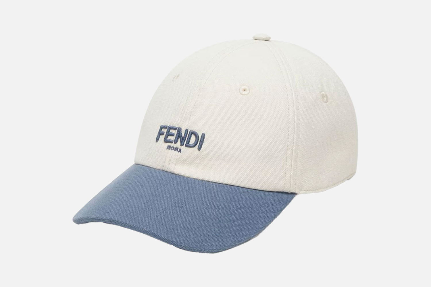 Fendi White Cotton Baseball Cap