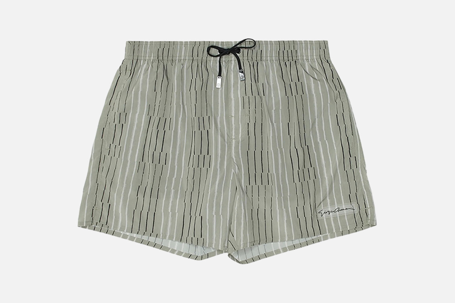 Giorgio Armani Irregular Striped Print Swim Trunks