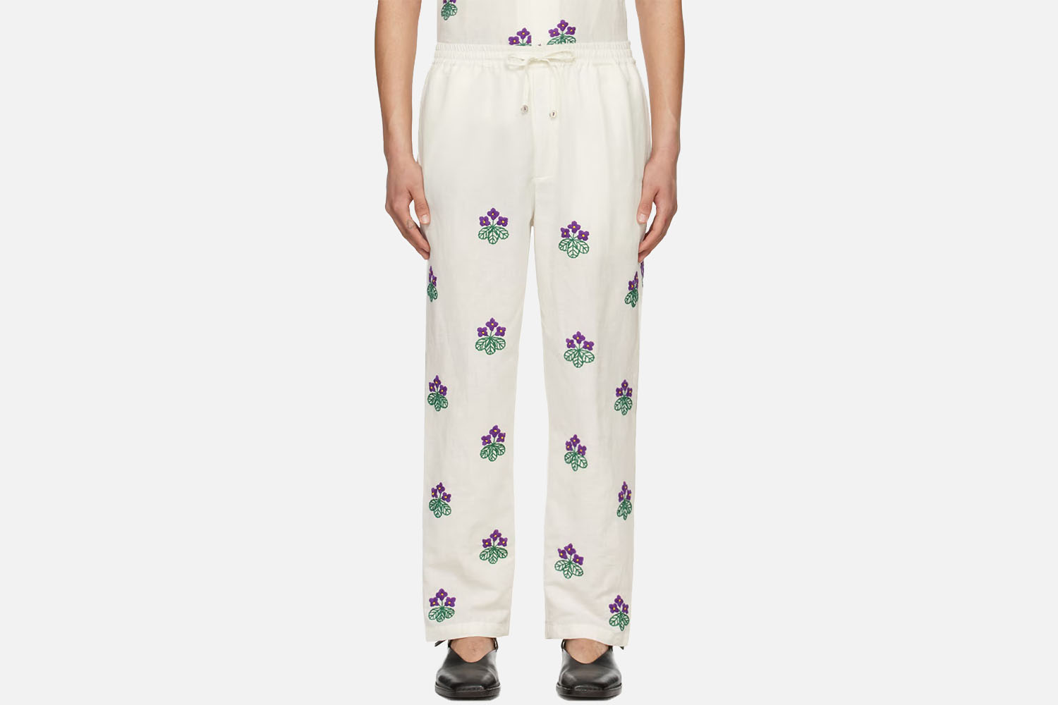 Harago Floral Drawstring Trousers
