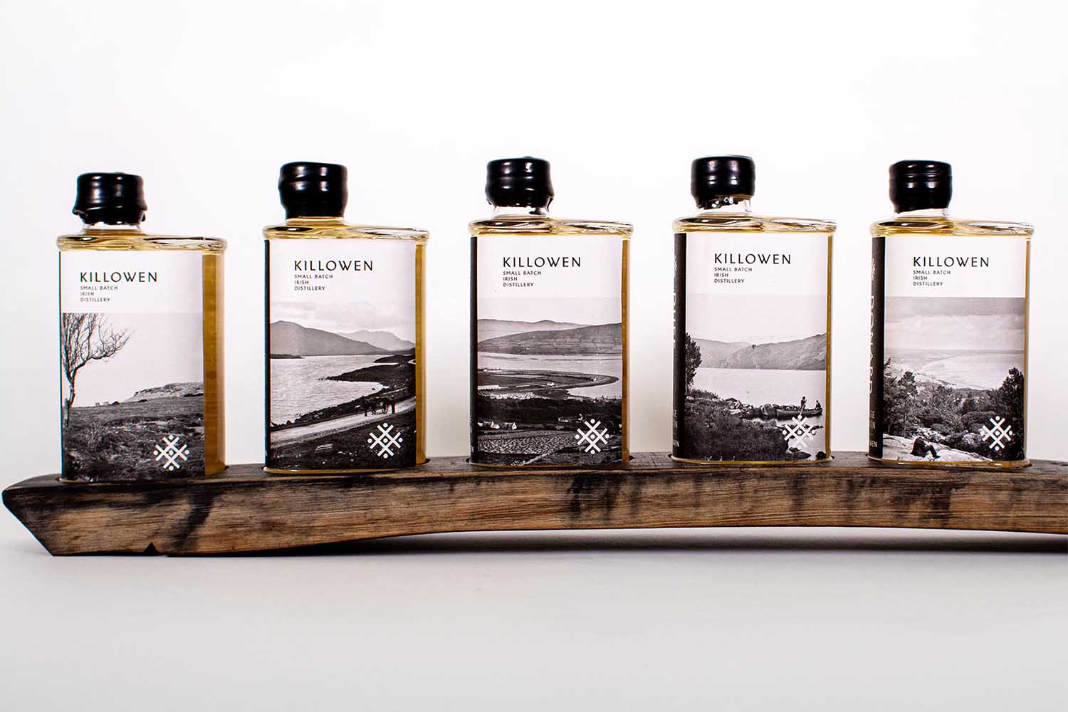 Killowen's wood seasoning experiment combines their poitín with five beers from Ireland’s bygone Cuige (provinces), 
