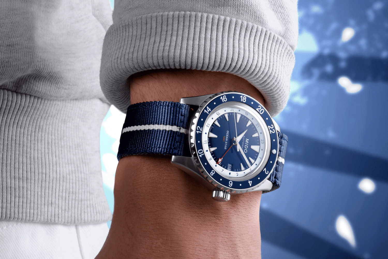 Mido's Ocean Star GMT, featuring 200m water resistance and available in four different colorways