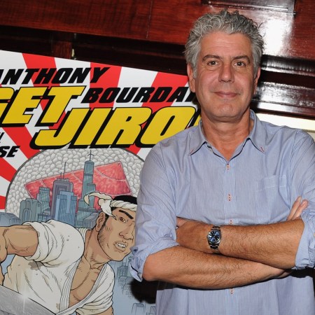 Anthony Bourdain attends the Anthony Bourdain and Joel Rose "Get Jiro!" launch party