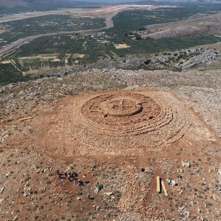 An aerial view of the four-thousand year old structure
