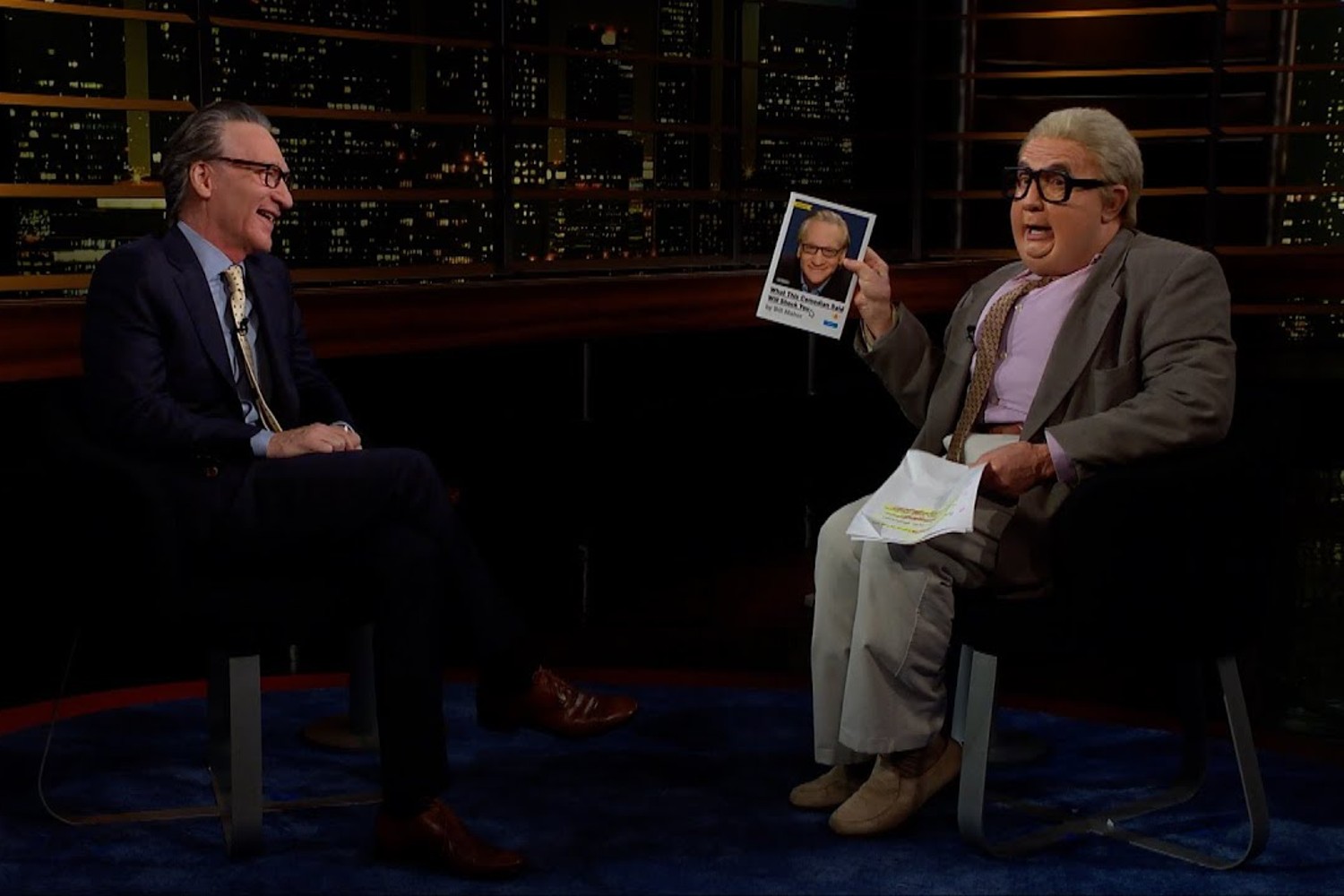 Bill Maher and Jiminy Glick