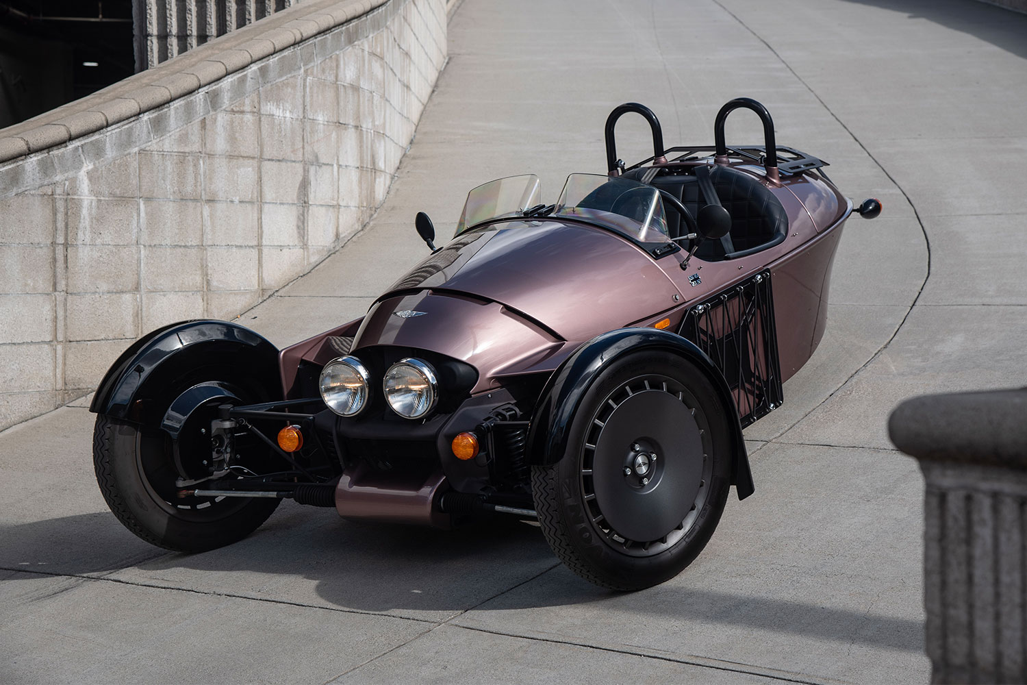 The American-spec Morgan Super 3 that InsideHook writer Basem Wasef drove in L.A.