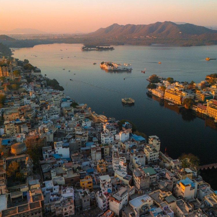 Aerial view of Udaipur