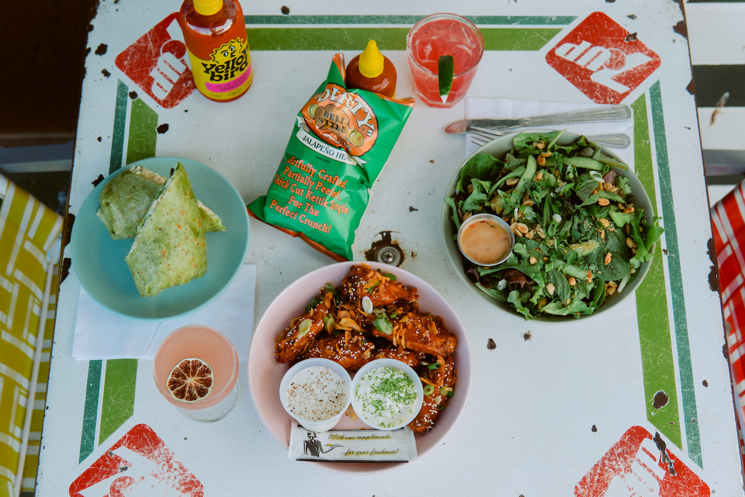 A lunch spread from 7th Street's Kinda Tropical