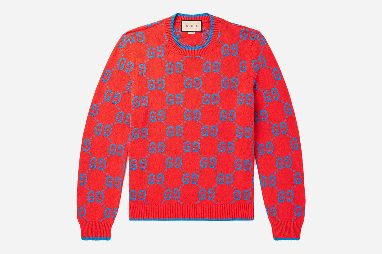 Gucci Logo-Jacquard Cotton-Blend Sweater