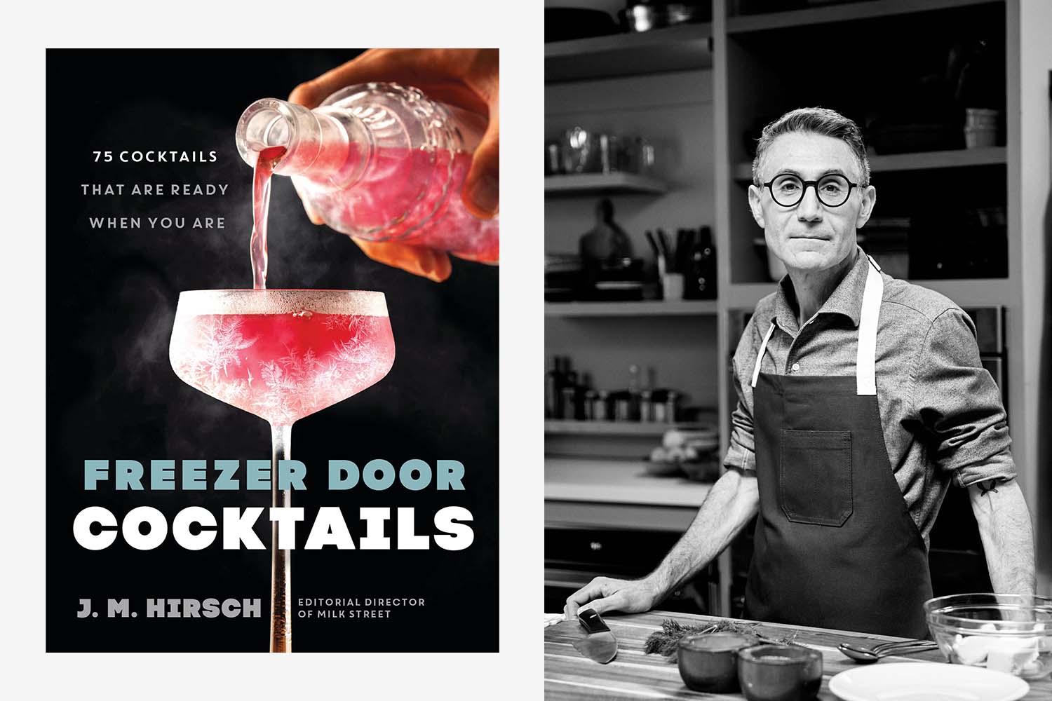 Book cover of "Freezer Door Cocktails"; author J.M. Hirsch