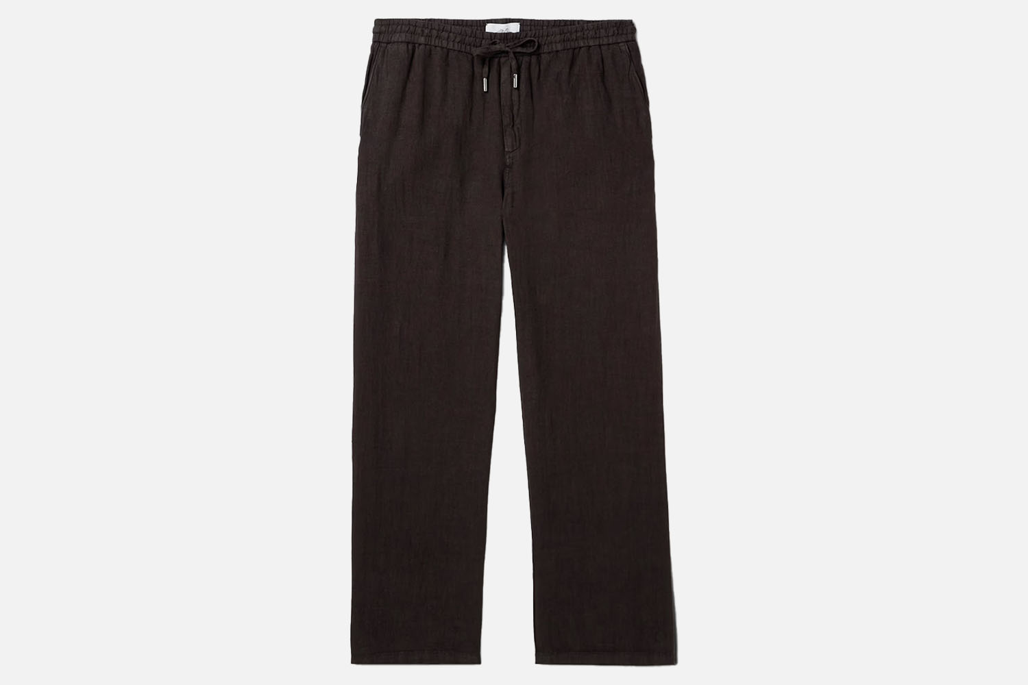 Mr P. Edward Straight-Leg Garment-Dyed Linen Drawstring Trousers