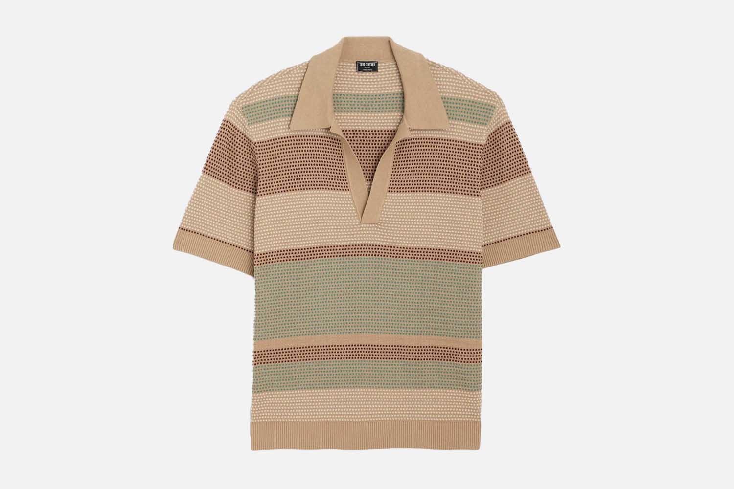 Todd Snyder Relaxed Stripe Montauk Polo in  Baja Dunes
