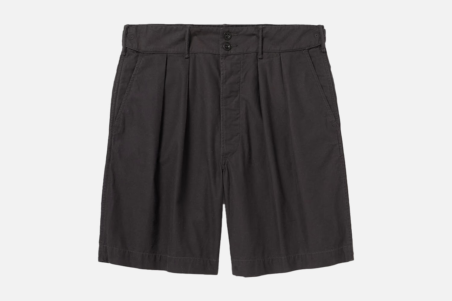 RRL Hawkes Wide-Leg Pleated Cotton-Twill Shorts