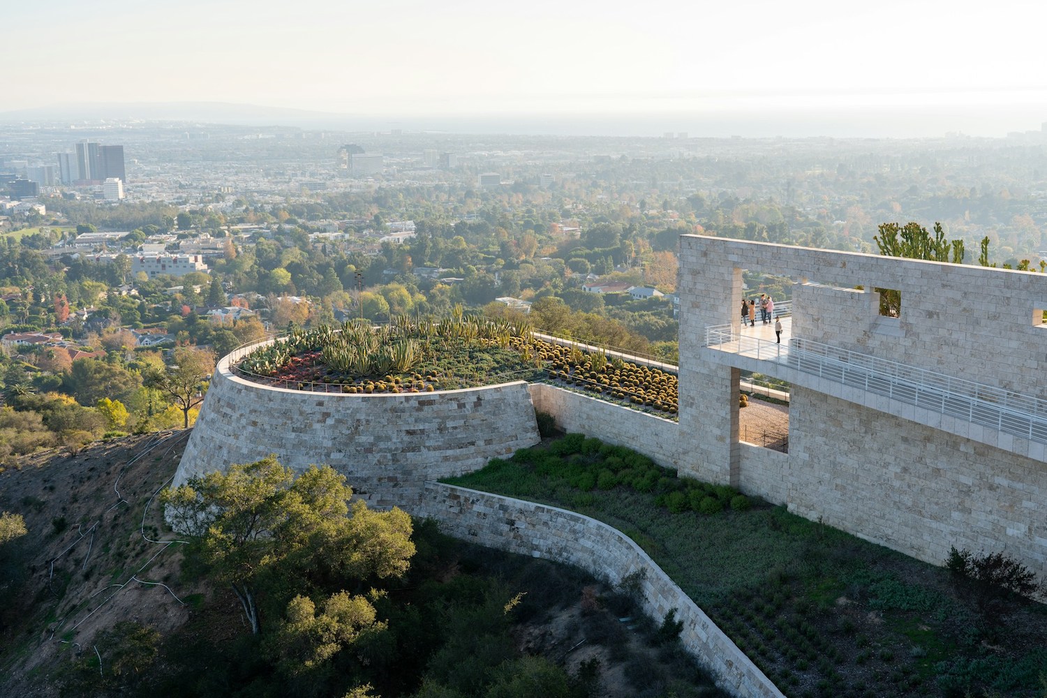 While The Getty's art is housed inside, its sprawling grounds are a masterpiece of their own