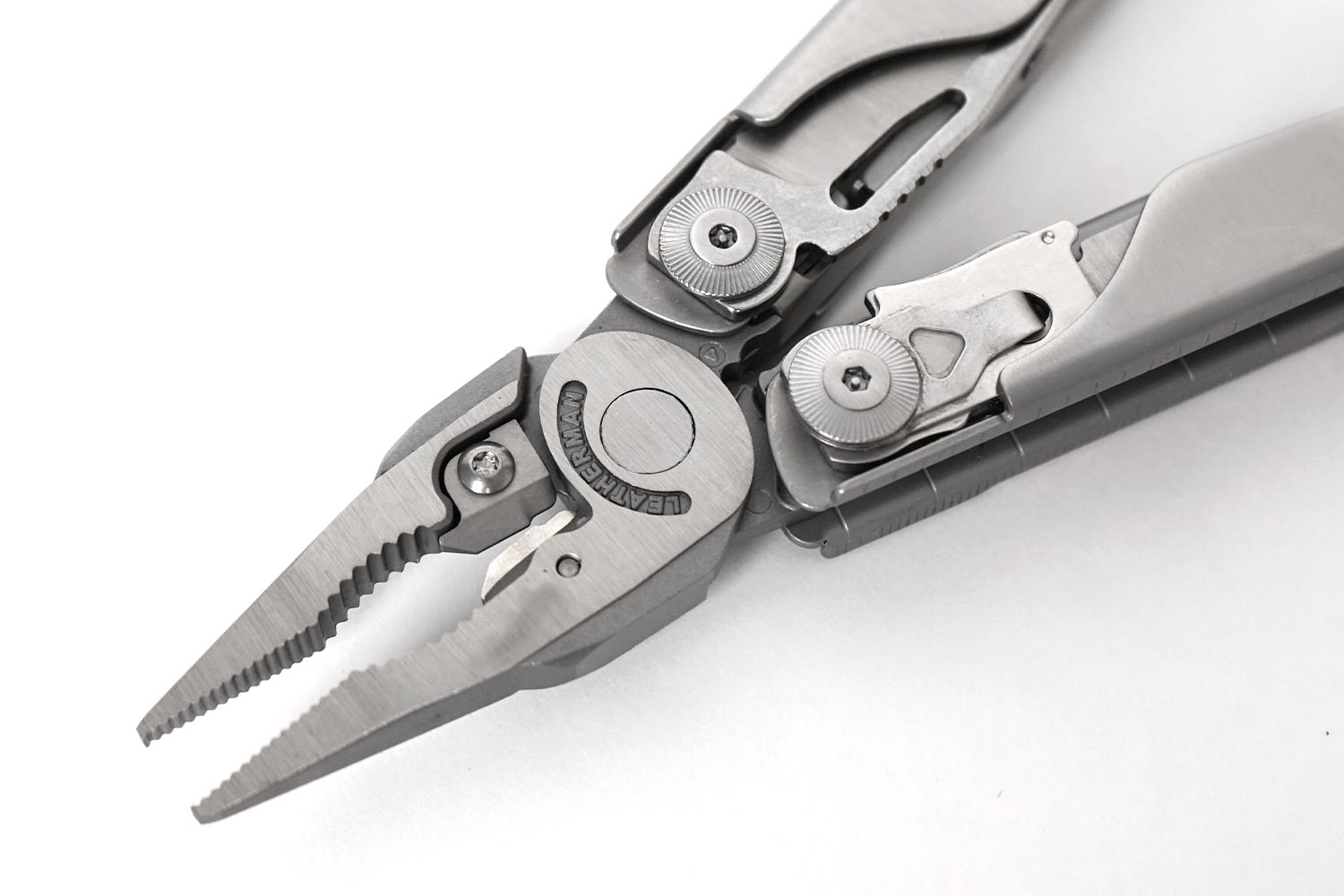 The detail of the Leatherman Surge pliers
