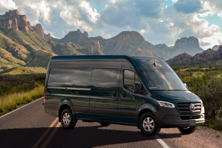 The Mercedes-Benz eSprinter, an electric version of the iconic Sprinter van, which has been a favorite for camper conversions