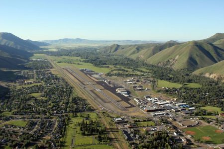 Friedman Memorial Airport, a brief drive down Idaho State Route 75 from Sun Valley