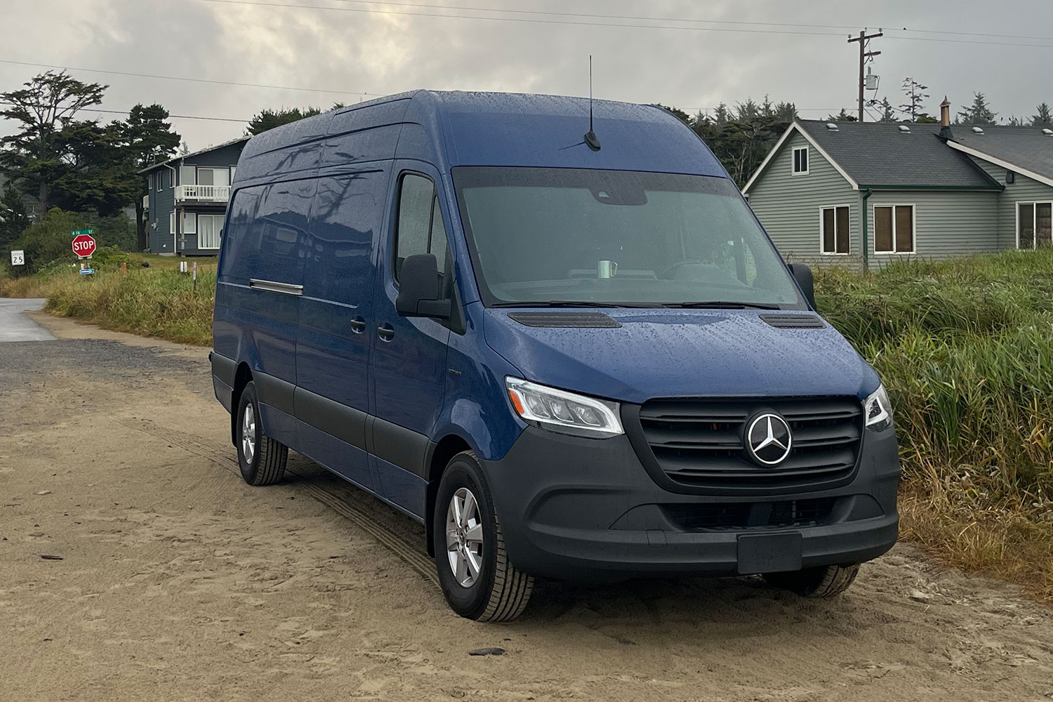 A Mercedes-Benz eSprinter, the electric version of the company's iconic cargo van