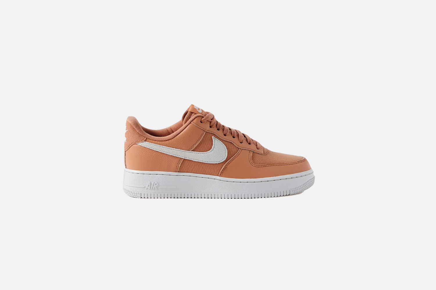 Nike Air Force 1 u0026#039;07 Suede -Trimmed Full-Grain Leather and Canvas