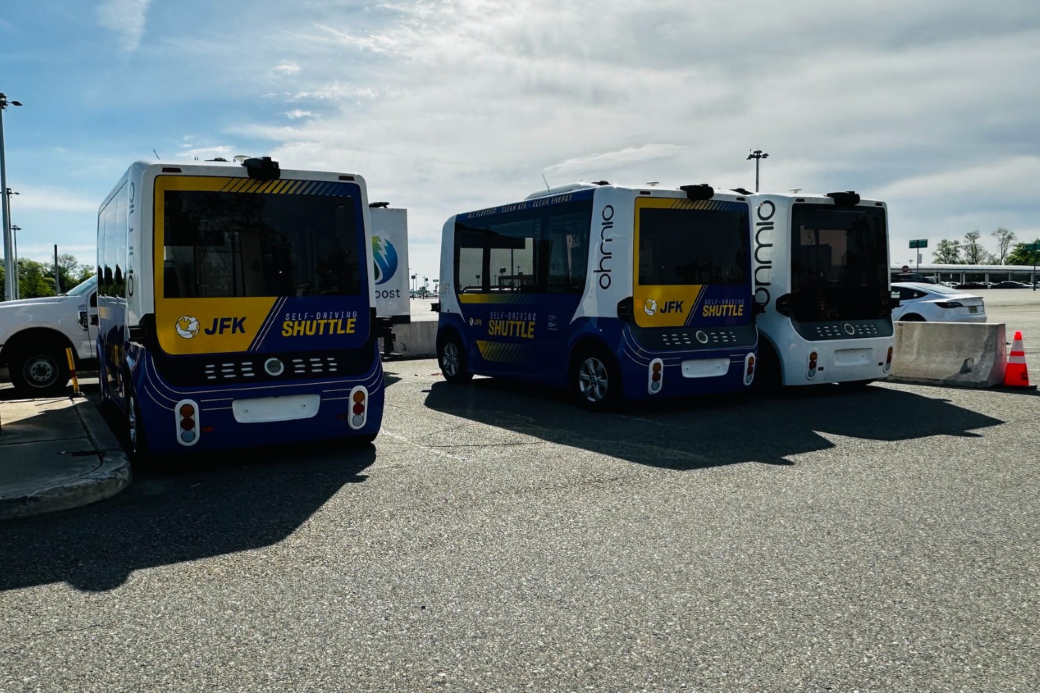 Self-driving airport shuttles