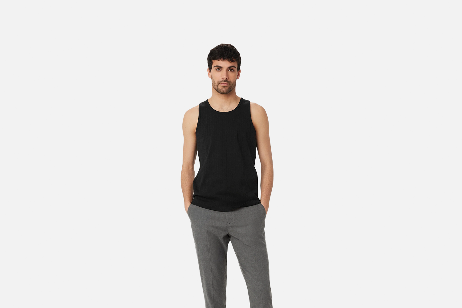 Frank And Oak The Ribbed Tank in Black