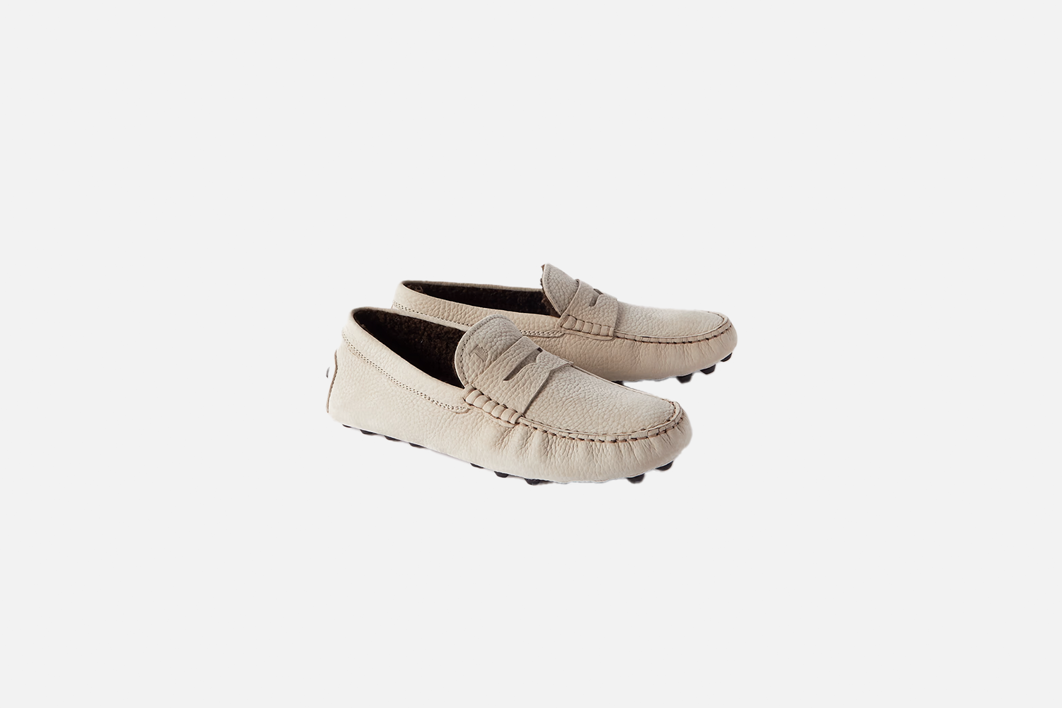 Todu0026#039;s City Shearling-Lined Nubuck Driving Shoes