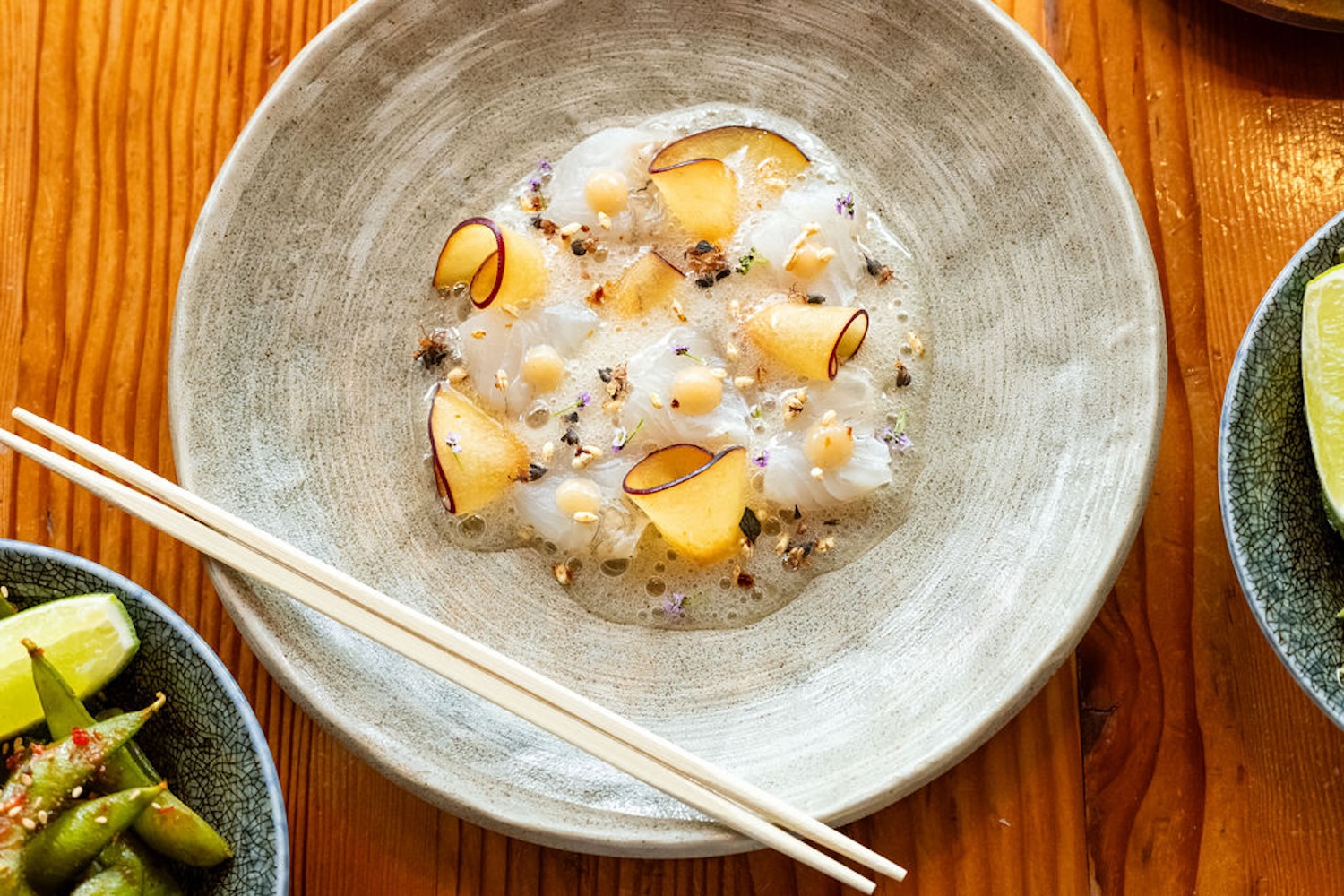 Flounder crudo at Azumi