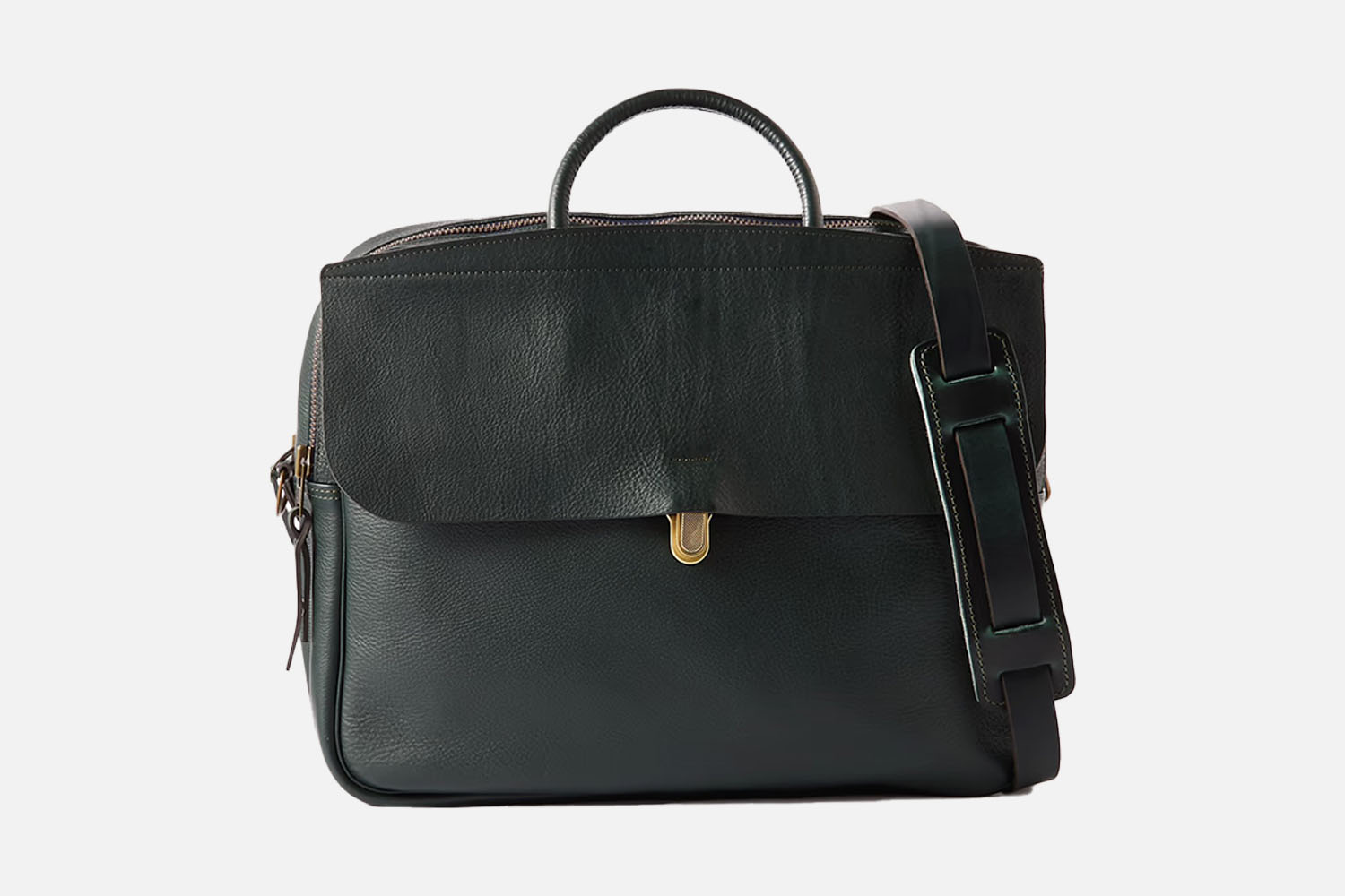 Bleu de Chauffe Zeppo Full-Grain Leather Briefcase