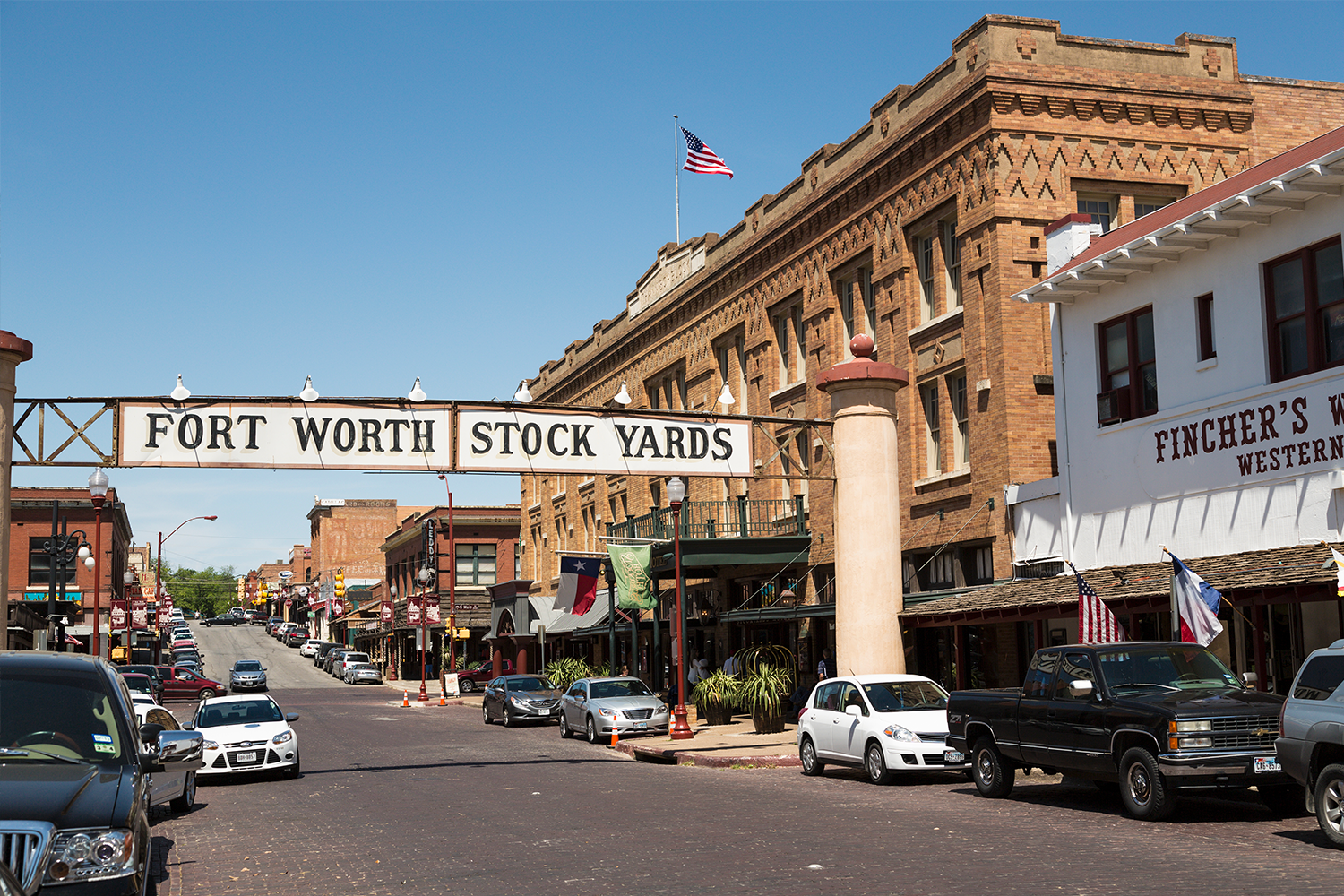 A former livestock market Fort Worth Stockyards is listed on the National Register of Historic Places.