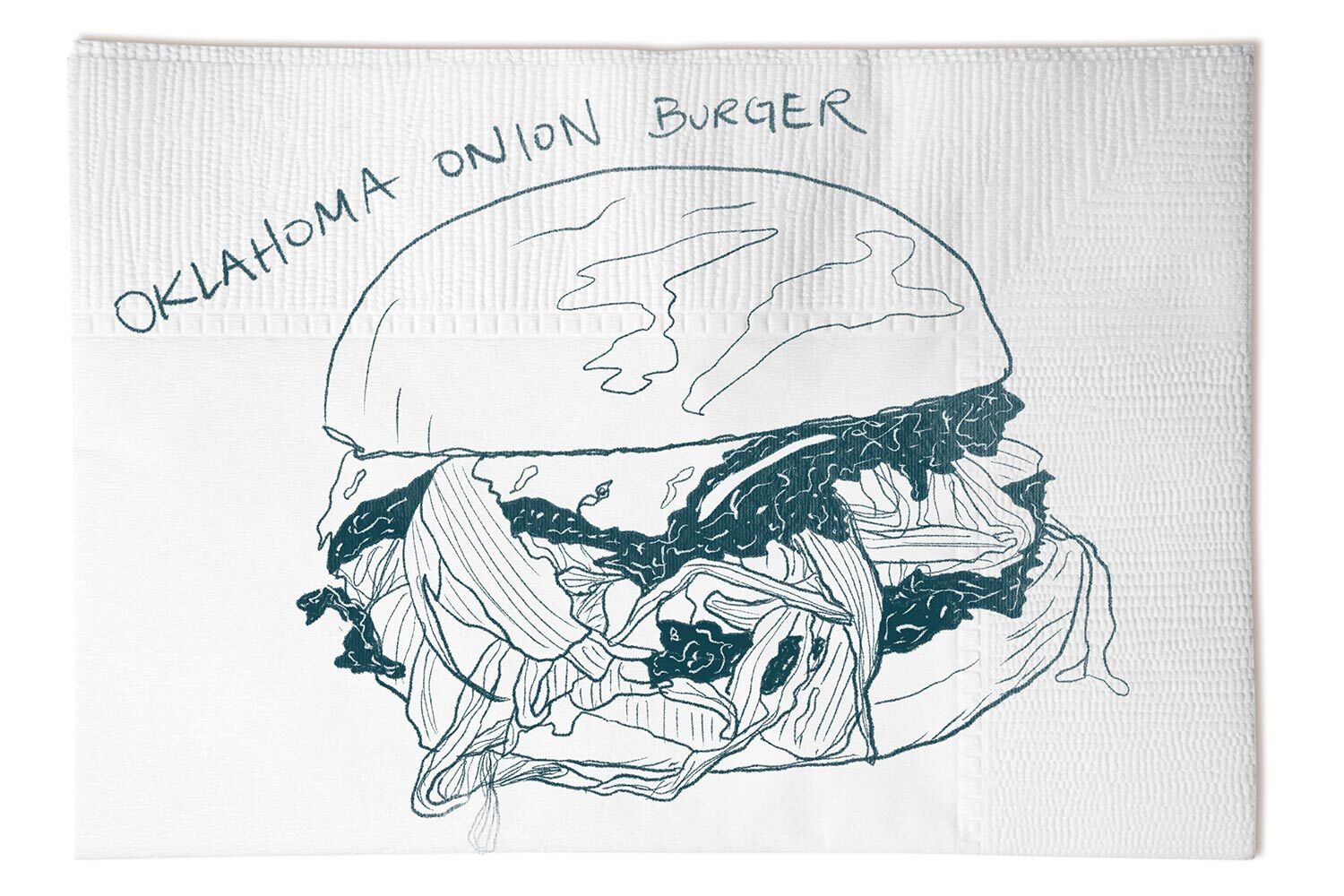 Oklahoma Onion Burger illustration