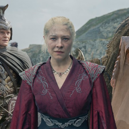 Robert Aramayo as Elrond in "Rings of Power"; Emma D'Arcy as Rhaenyra Targaryen in "House of the Dragon"; and Natasha O'Keeffe as Lanfear in "The Wheel of Time"