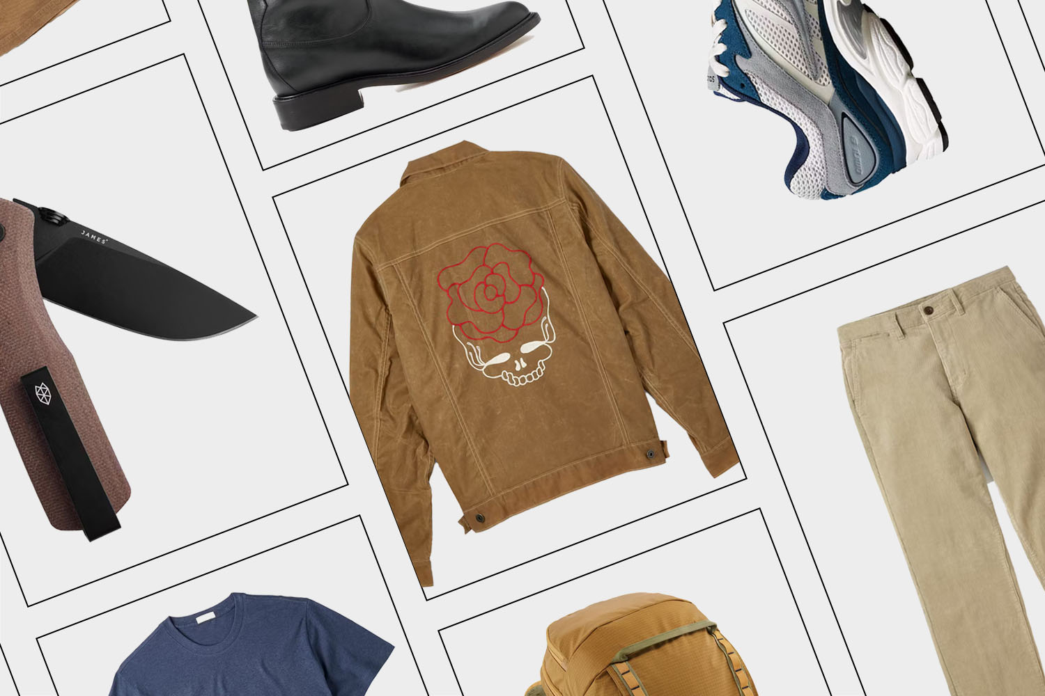 a collage of Huckberry sale items