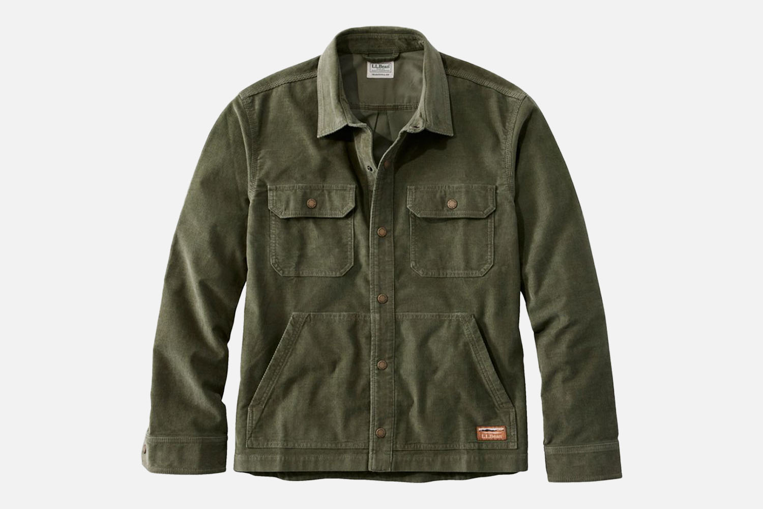 L.L.Bean BeanBuilt Corduroy Shirt Jac