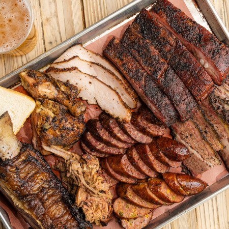 The Pit Room's extensive line-up includes brisket, beef and pork ribs, pulled pork, turkey, chicken, and housemade sausage