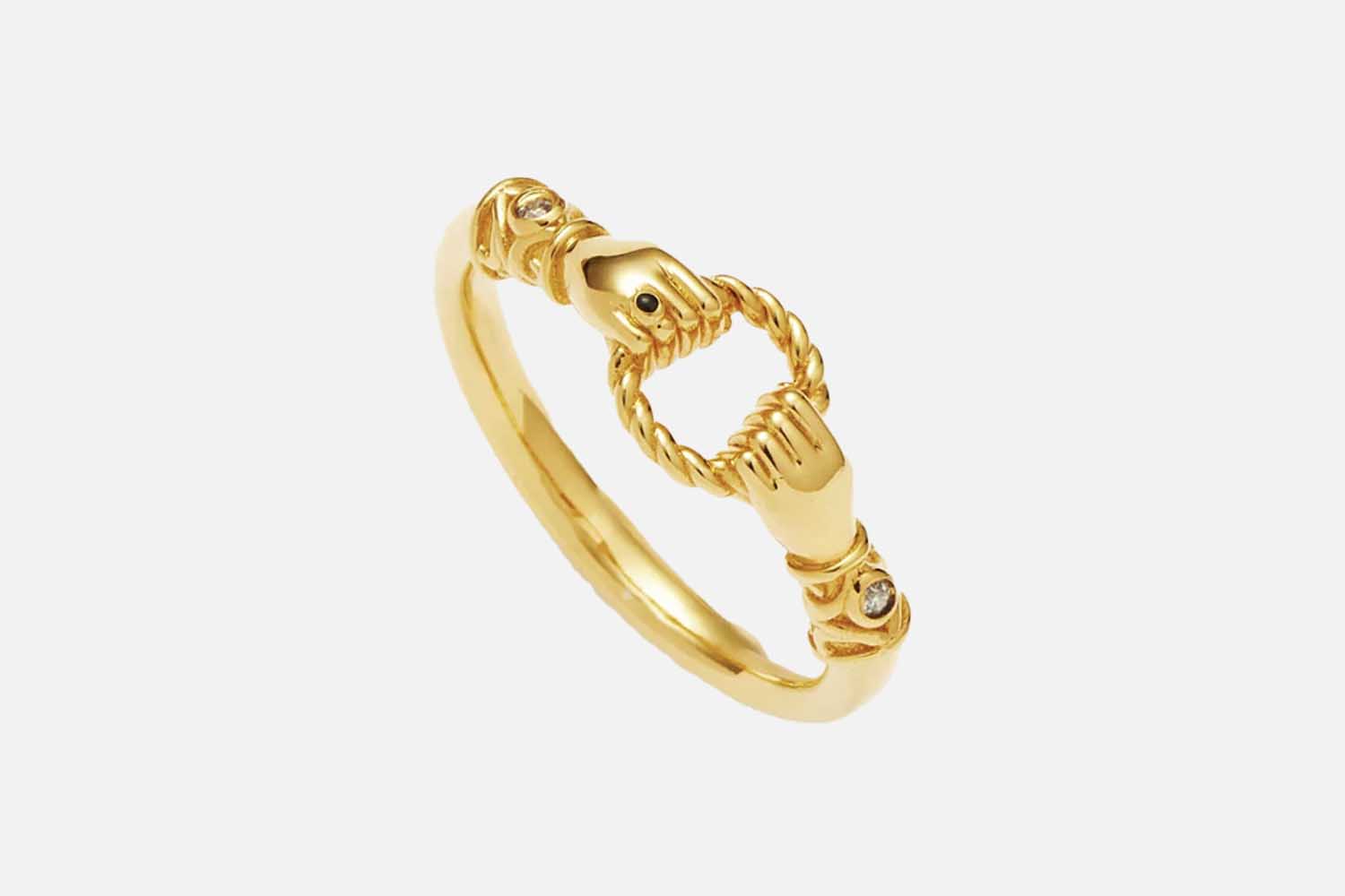 Missoma Harris Reed In Good Hands Stacking Ring