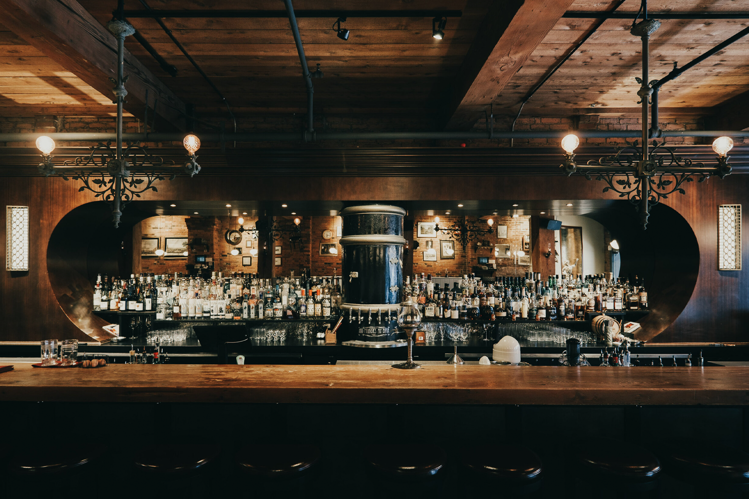 Pourhouse relies on a long list of whiskeys and bourbons to keep you engaged at the bar.