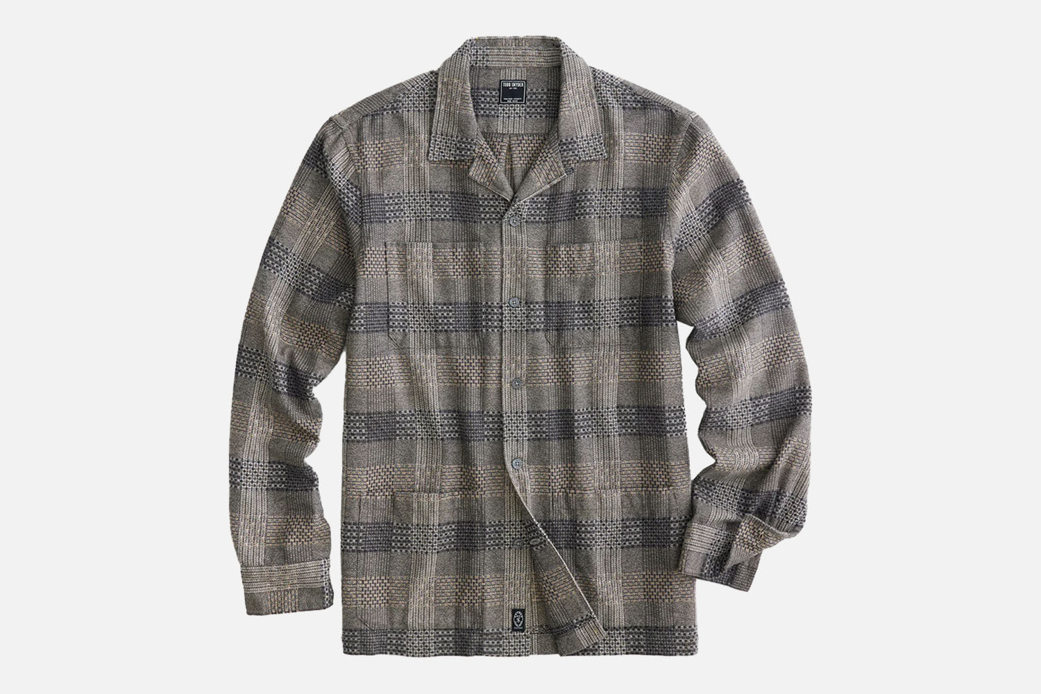 Todd Snyder Double Weave Textured Guayabera Shirt