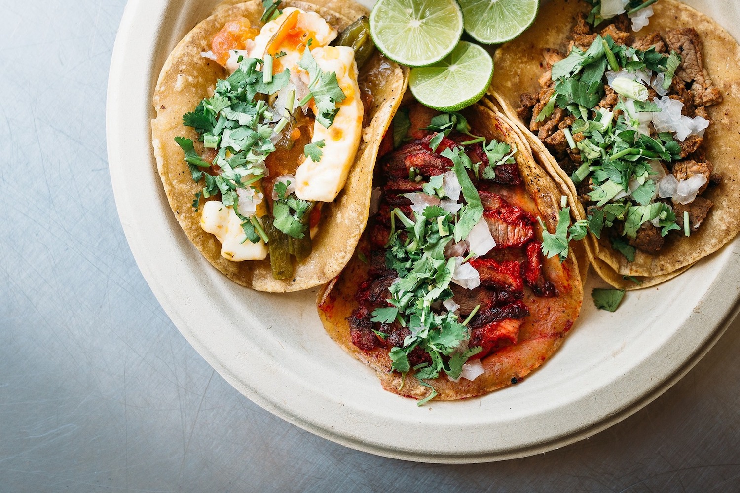 The stars of Trompo's menu are authentic pork tacos carved straight from a rotating spit