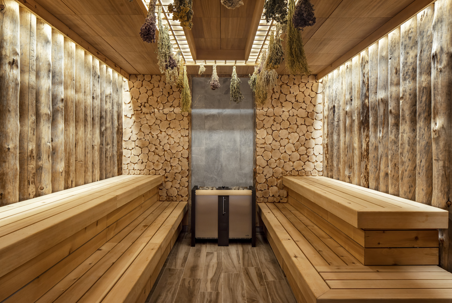 The aroma sauna at World Spa, one of our favorite spas in NYC