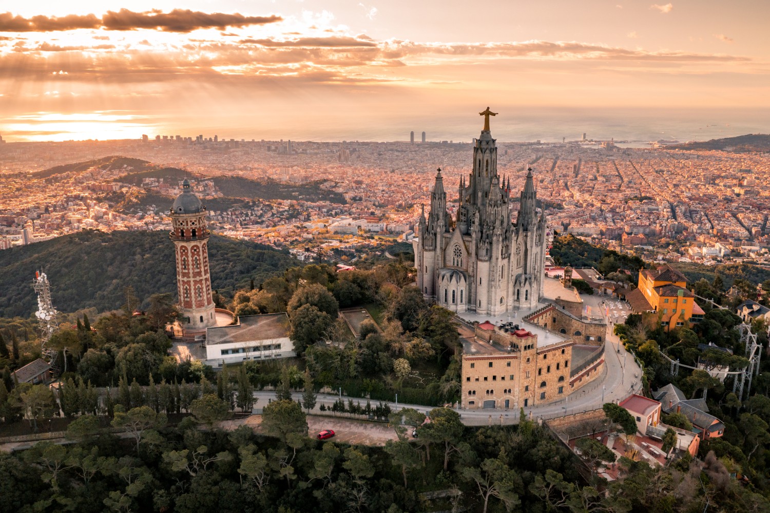 Aerial view of Barcelona