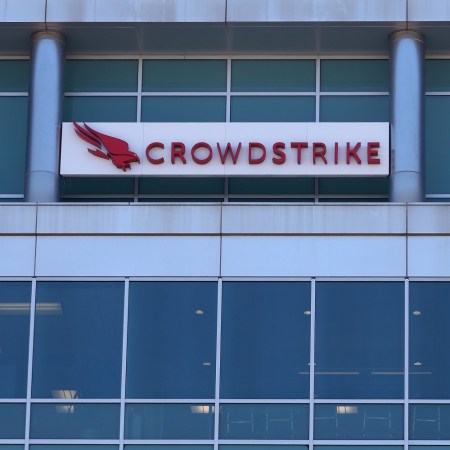 Crowdstrike logo on building