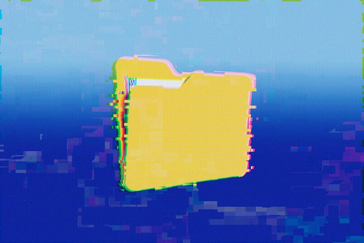 glitchy file icon