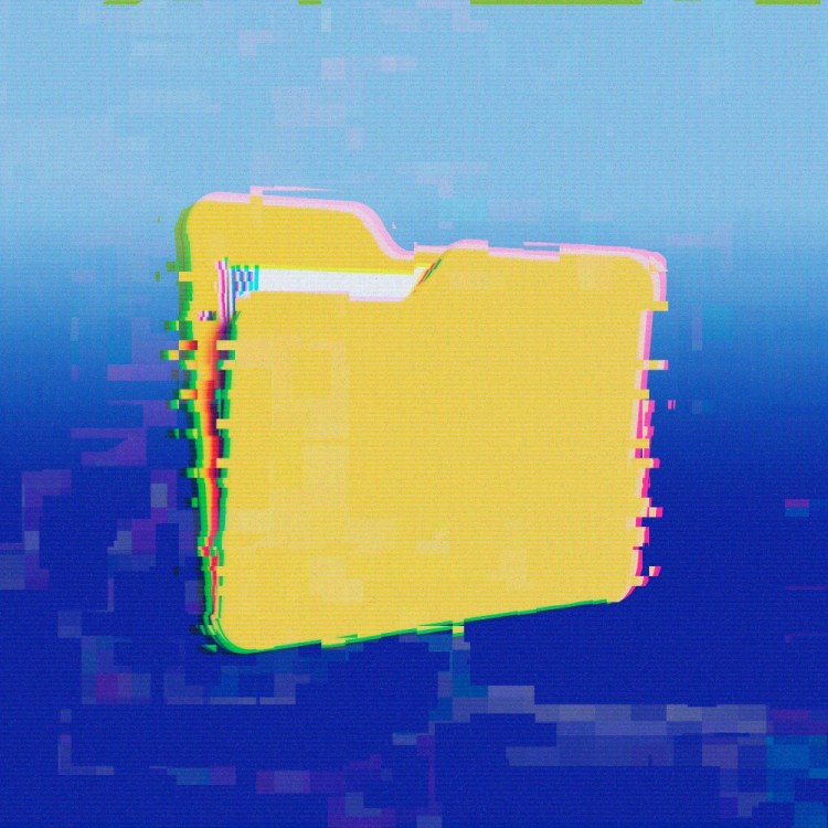 glitchy file icon