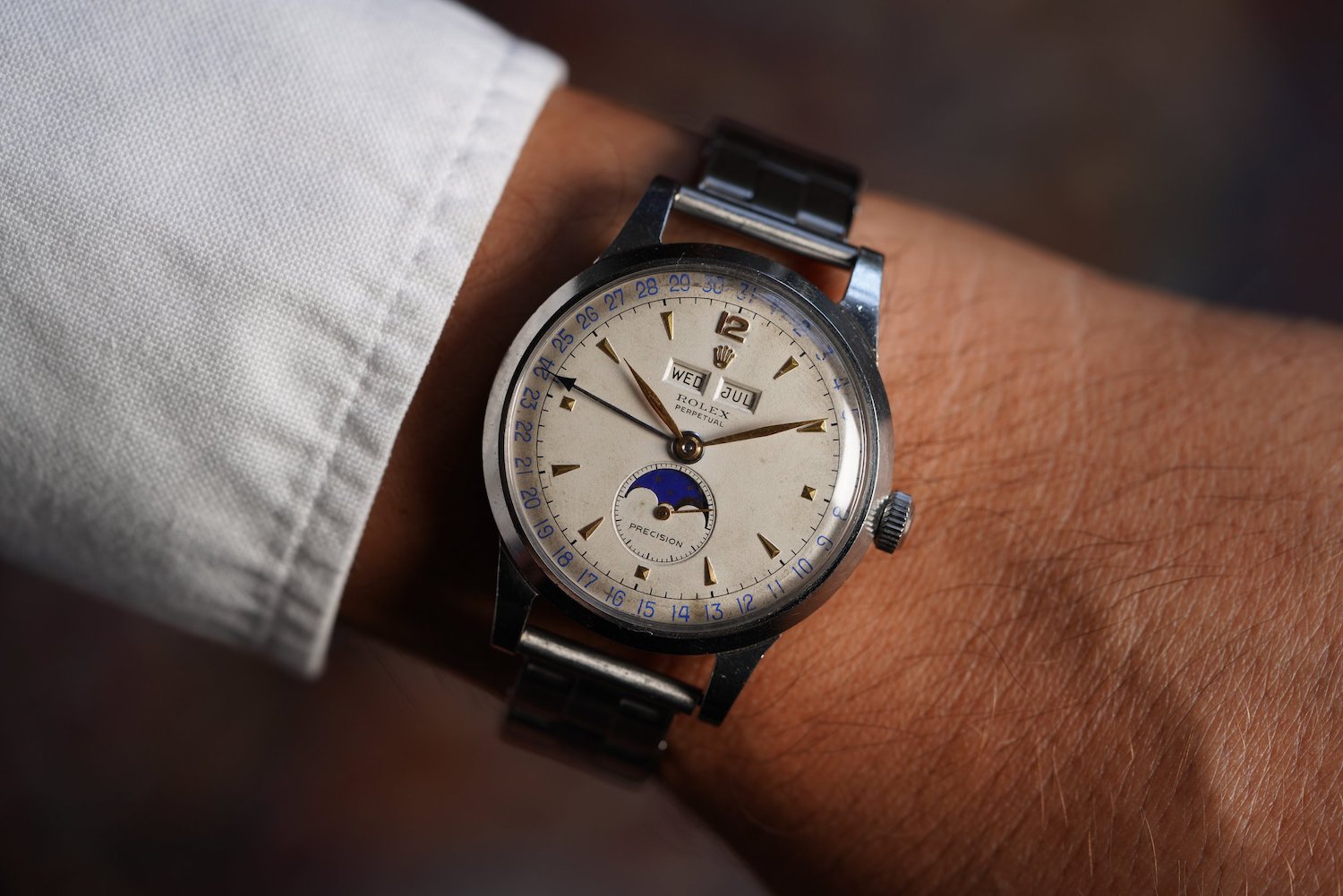 Rolex's “Padellone” ref. 8171 is a a triple-calendar moonphase in a 38mm case