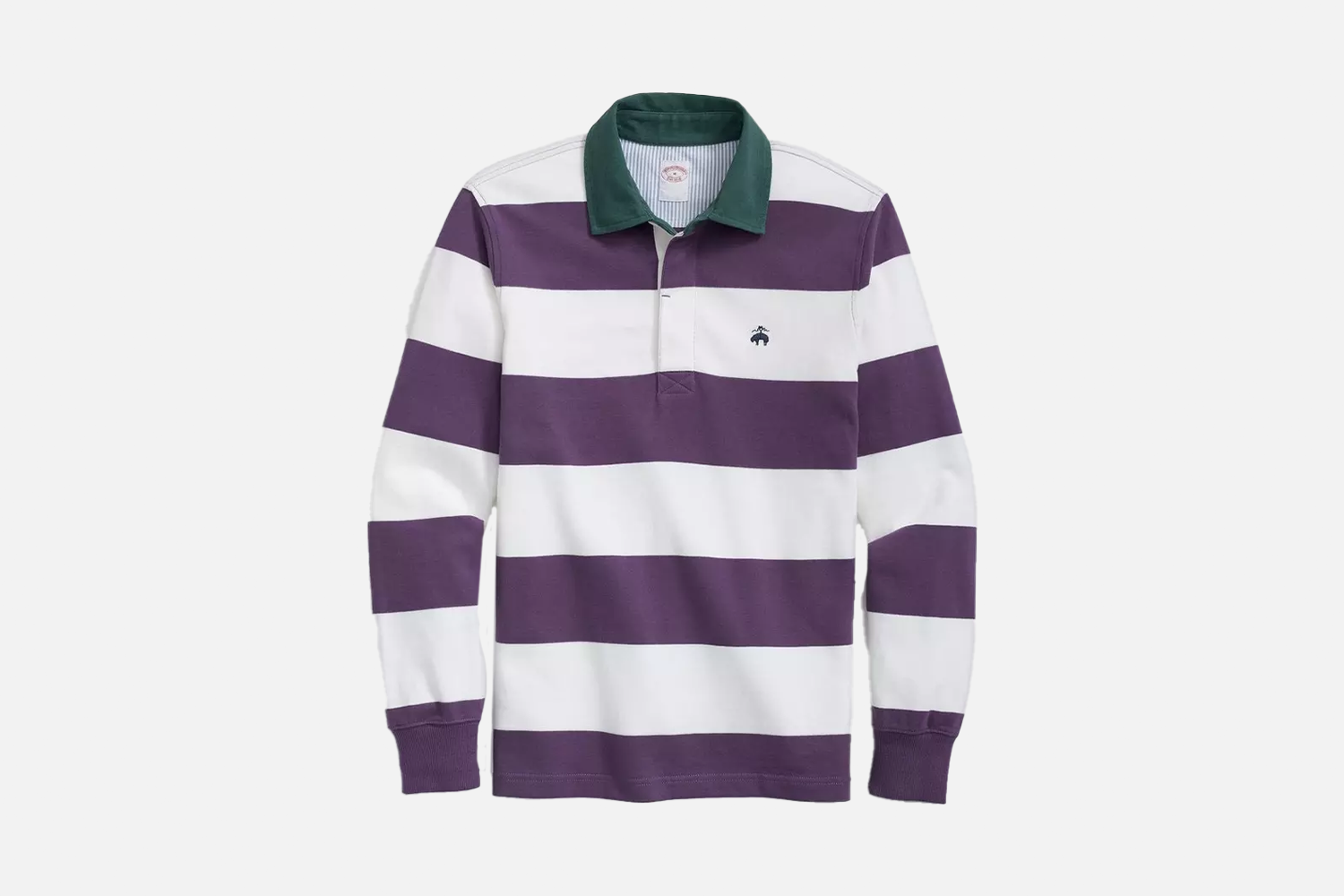 Brooks Brothers Rugby Shirt in Garment-Washed Cotton