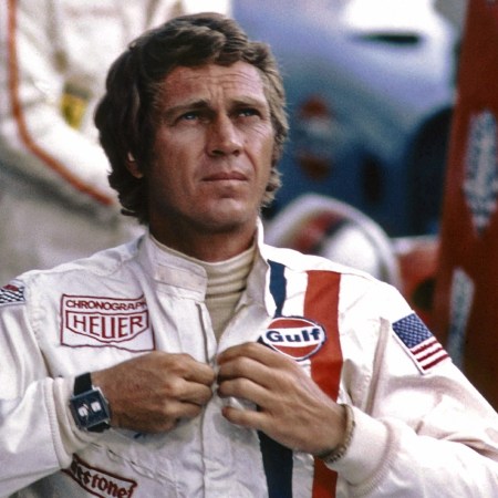 Steve McQueen on the "Le Mans" set