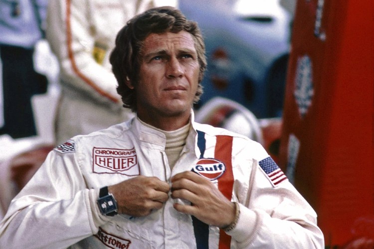 Steve McQueen on the "Le Mans" set