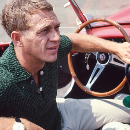 Steve McQueen in a Shelby Cobra